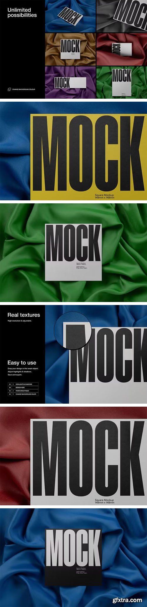 Square Card PSD Mockup Template