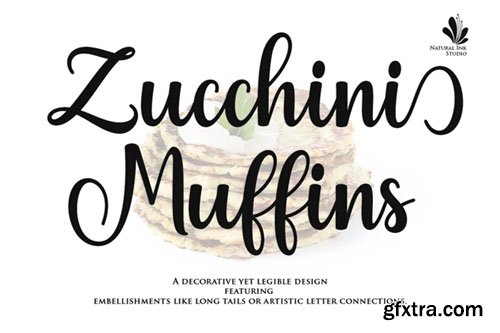 Zucchini Muffins Calligraphy Font