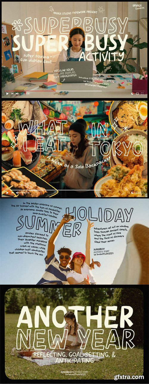 Superbusy Activity - Fun Pairing Font