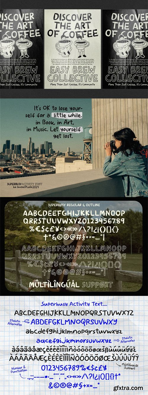 Superbusy Activity - Fun Pairing Font