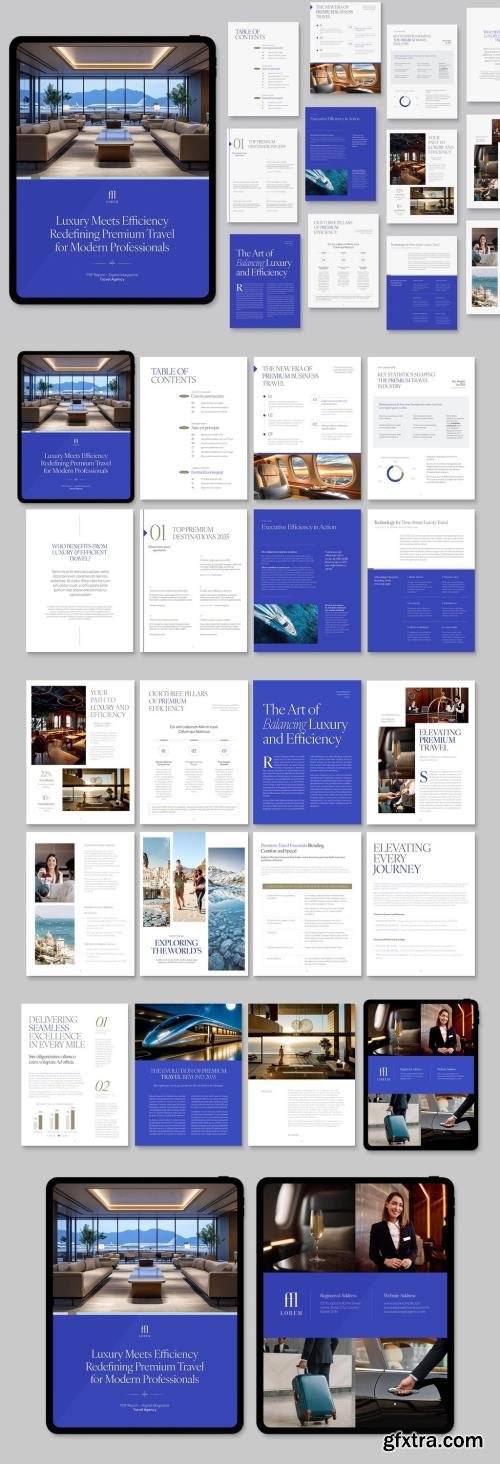 Digital Whitepaper Template in Luxury Travel Theme for Resort Guide & PDF Brochure Layout 1679309943