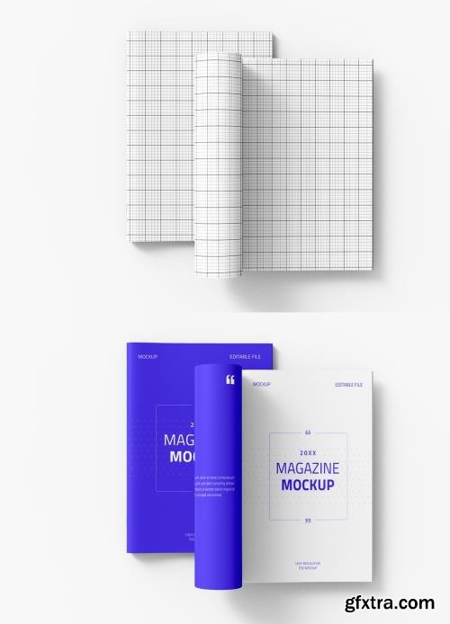 Open Magazine Mockup Template 1634007263