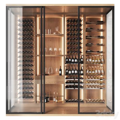 '3dsky Pro - Wine cabinet for a wine library in a restaurant and home'
