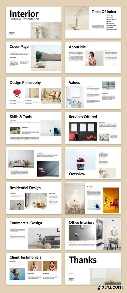 Interior Portfolio Presentation Template Design 1618748175
