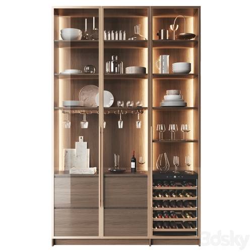 '3dsky Pro - Glass cabinet with wine cooler 2'