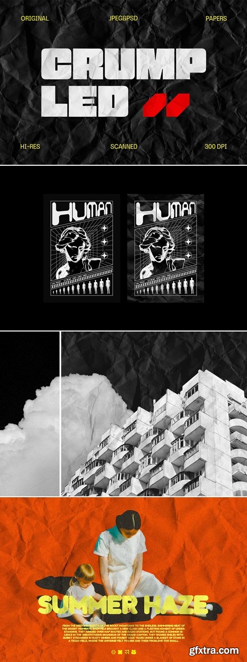 CreativeMarket - Crumpled Paper Textures Collection 291825215