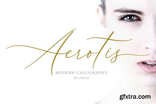CreativeMarket - Aerotis a Modern Calligraphy Font