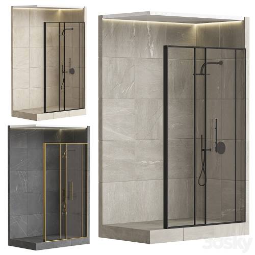 '3dsky Pro - Shower cabin with partition 05'