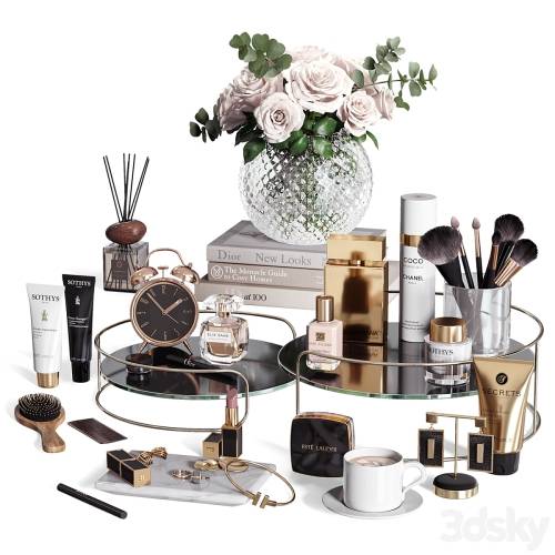 '3dsky Pro - Cosmetic set with a bouquet of roses' '3dsky Pro - Cosmetic set with a bouquet of roses'