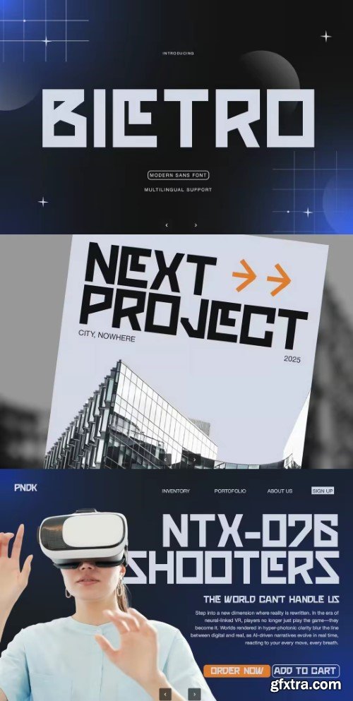 Bietro - Futuristic Tech Corporate Font