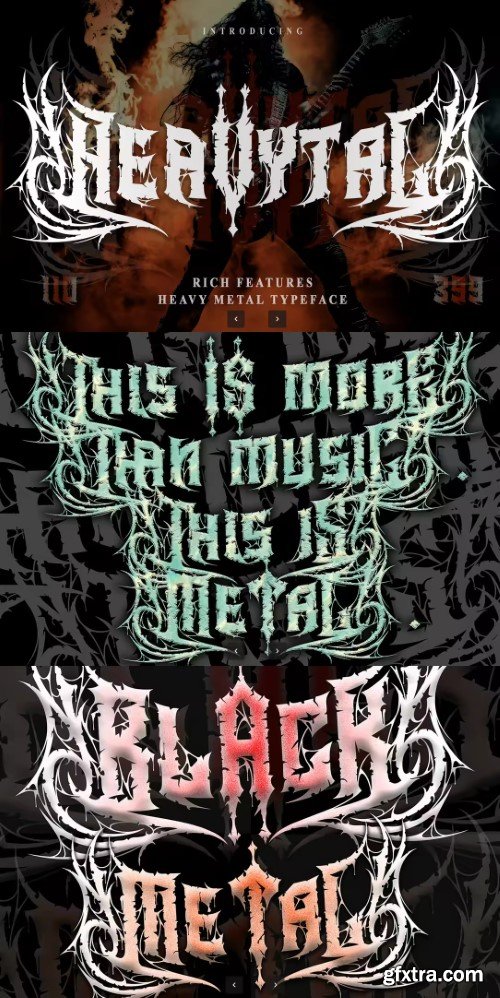 Heavytal - Heavy Metal Font