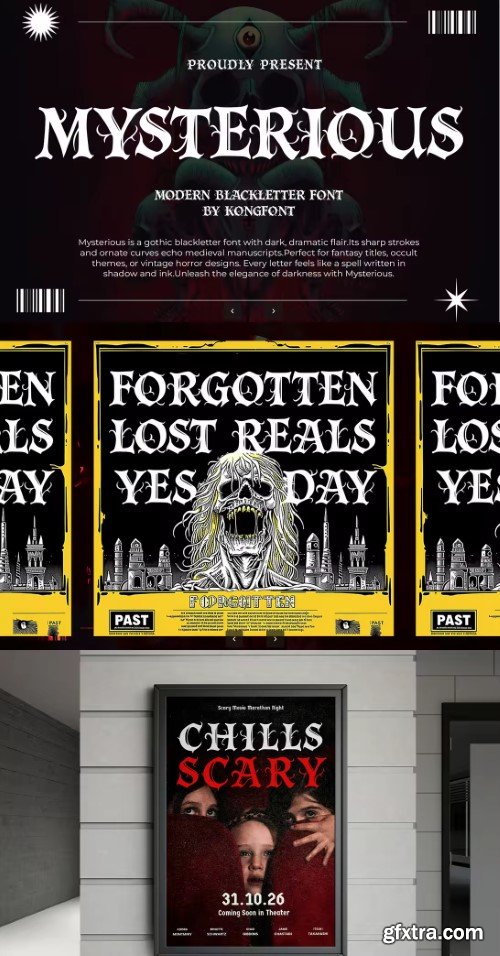 Mysterious – Modern Blackletter Font