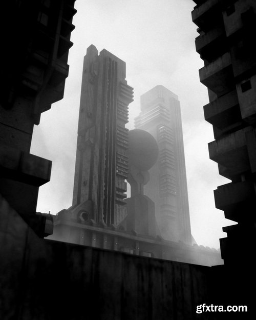 Superhivemarket - Dystopian Blocks - Brutalist Structures Kitbash Buildings