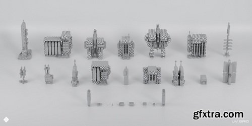 Superhivemarket - Space Base - Sci Fi Modules, Buildings &amp; Environment Assets 3D Kitbash Pack