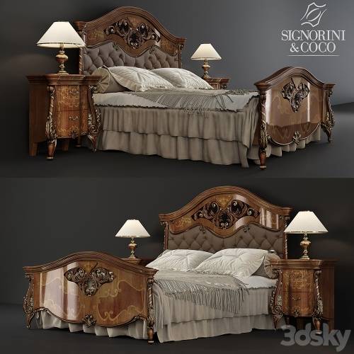 '3dsky Pro - Italian bedroom Portofino laccato factories Signorini & Coco'