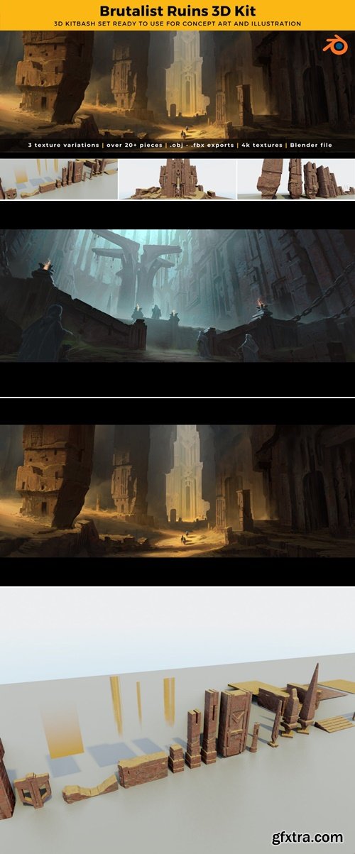 Artstation - Brutalist Fantasy Ruins