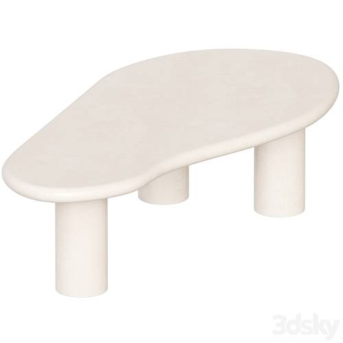 '3dsky Pro - Beige Organic-Shaped Coffee Table'