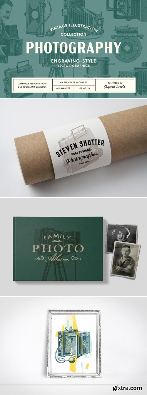 Pixelbuddha - Photography – Vintage Illustration Set 5796