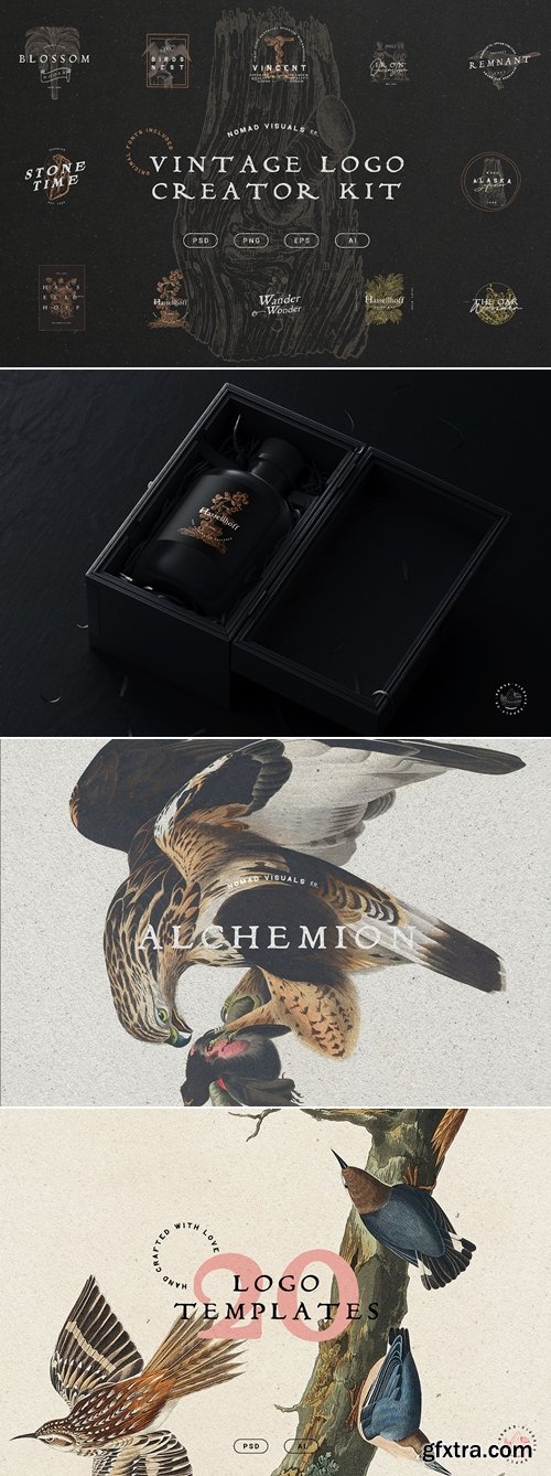 CreativeMarket - Vintage Logo Creator Kit 3263548