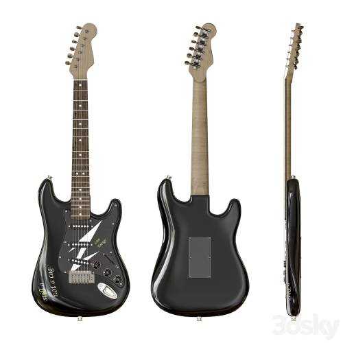 '3dsky Pro - Fender Deluxe Strat RW BLK'