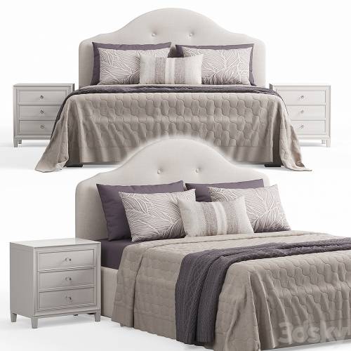 '3dsky Pro - Kaussner Upholstered Bed with Encore Headboard'