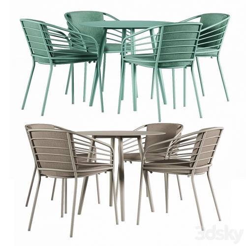 '3dsky Pro - Cancún outdoor cafe table and chair set by BoConcept'