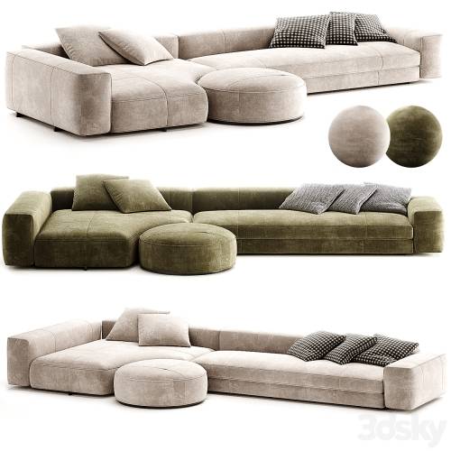 '3dsky Pro - Yves Sofa By Minotti'