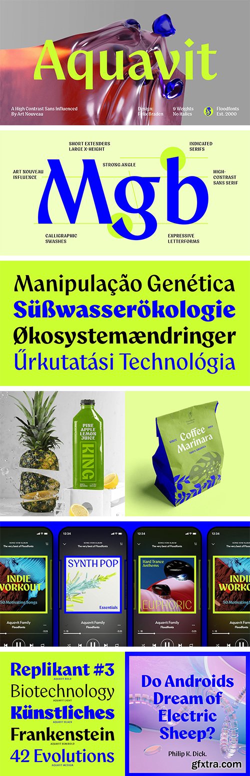 MyFonts - Aquavit Font Family 9xOTF MyFonts - Aquavit Font Family 9xOTF