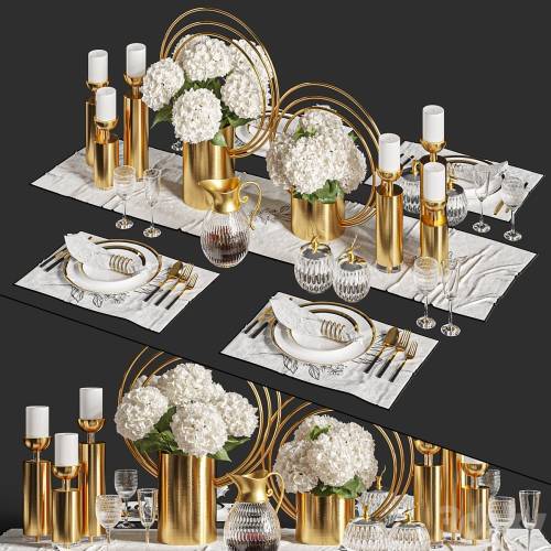 '3dsky Pro - Dinner Table Set 01'