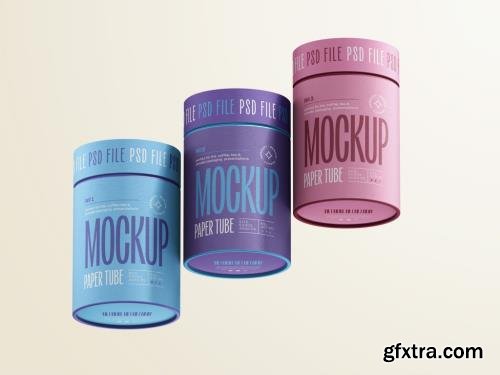 Flying Paper Tube Packaging Mockup 1681083947