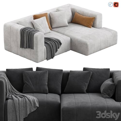 '3dsky Pro - Langham Channeled 2 Piece Sectional Sofa'