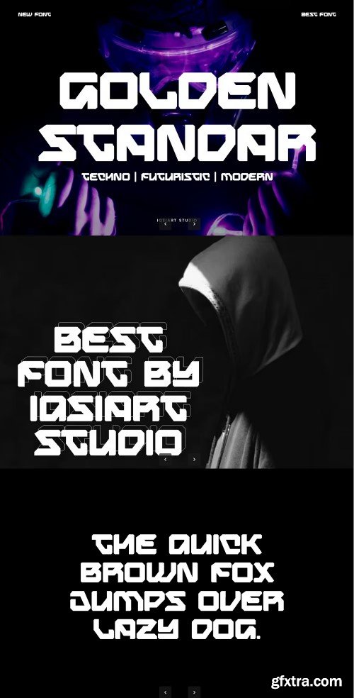 Golden Standar - Futuristic Font
