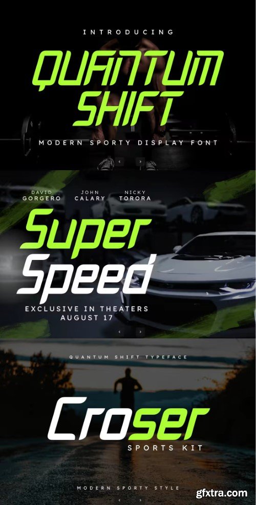 Quantum Shift - Sporty Display Font