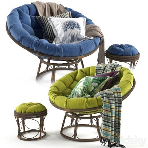 '3dsky Pro - Papasan Chair with Cushion'
