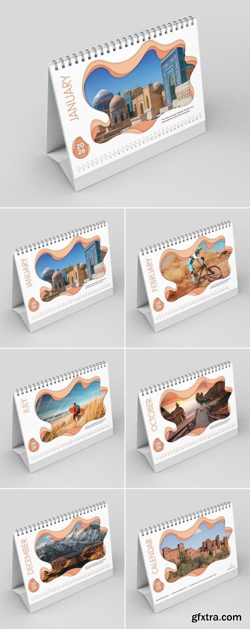 Desk Calendar Layout with Abstract Cutout for Images Placeholder 1705633259 Desk Calendar Layout with Abstract Cutout for Images Placeholder 1705633259