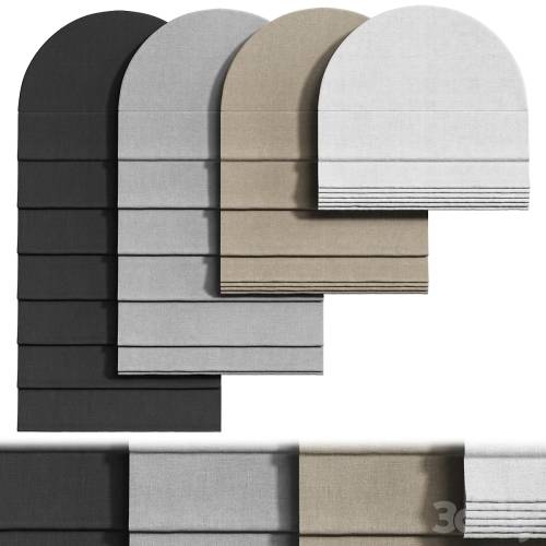 '3dsky Pro - Roman blind for an arched window'