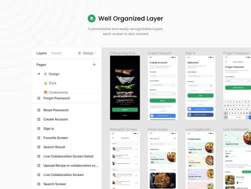 'Food Recipe UI KIT'