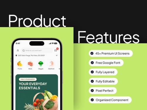 'Food Shopping App UI Kit' 'Food Shopping App UI Kit'