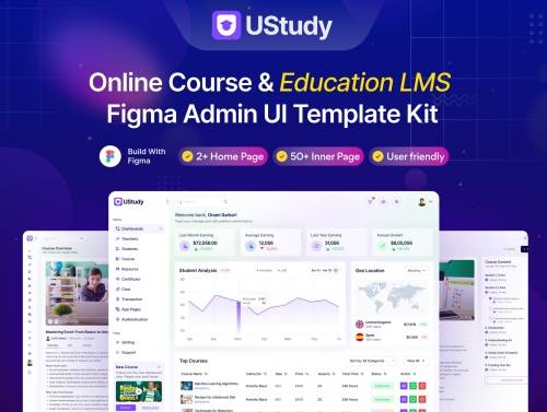 'Online Course & Education LMS Figma Admin UI Template Kit' 'Online Course & Education LMS Figma Admin UI Template Kit'