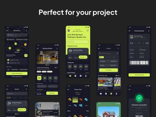 'Spotly - Parking App IOS UI Kits' 'Spotly - Parking App IOS UI Kits'