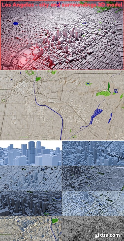 Los Angeles and Surroundings 3D model