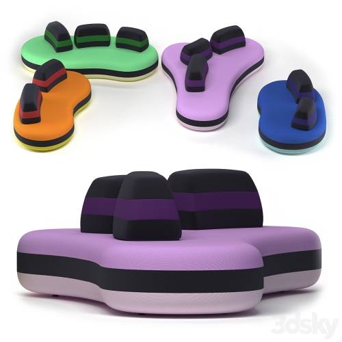'3dsky Pro - Bombom sofa by Roche Bobois'