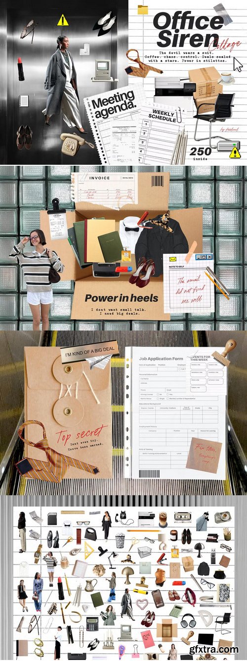 CreativeMarket - Office Siren Collage Pack - 291841091 CreativeMarket - Office Siren Collage Pack - 291841091