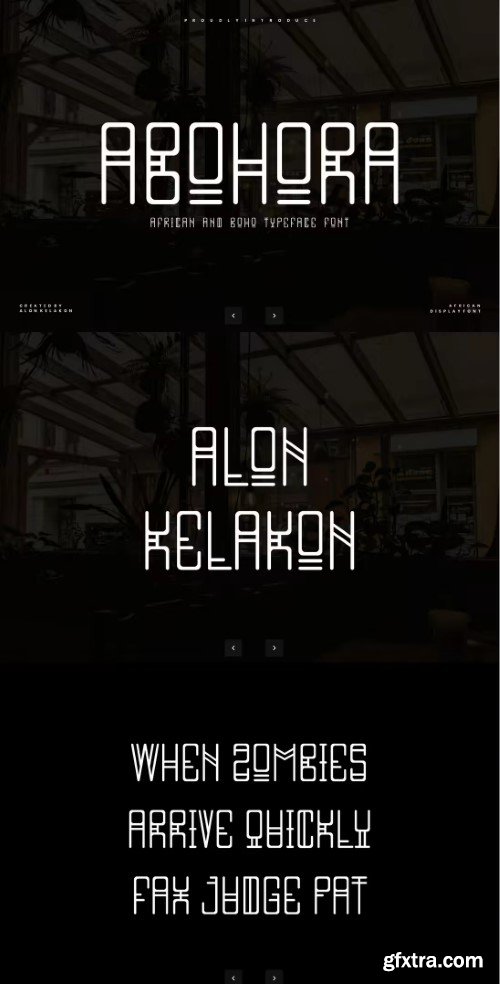 Abohora - African and Boho Display Typeface