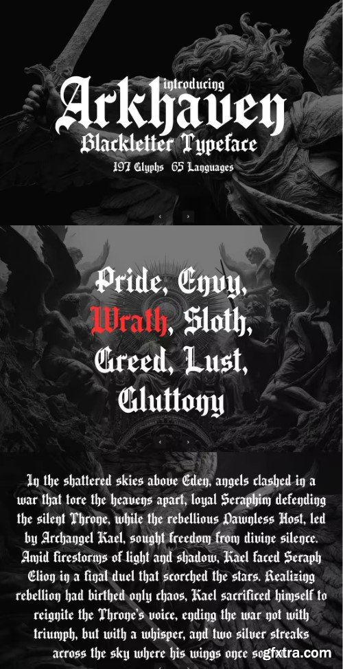 Creativemarket - Arkhaven - Gothic Blackletter Typeface