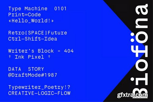 Biofona Sans Mono Minimal Modern Brand Identity - 8 Font