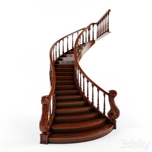 '3dsky Pro - Stairs classic mahogany'