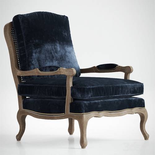 '3dsky Pro - Boutique Accent Chair in Cut Blue Pile'