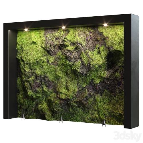 '3dsky Pro - green natural stone wall1'