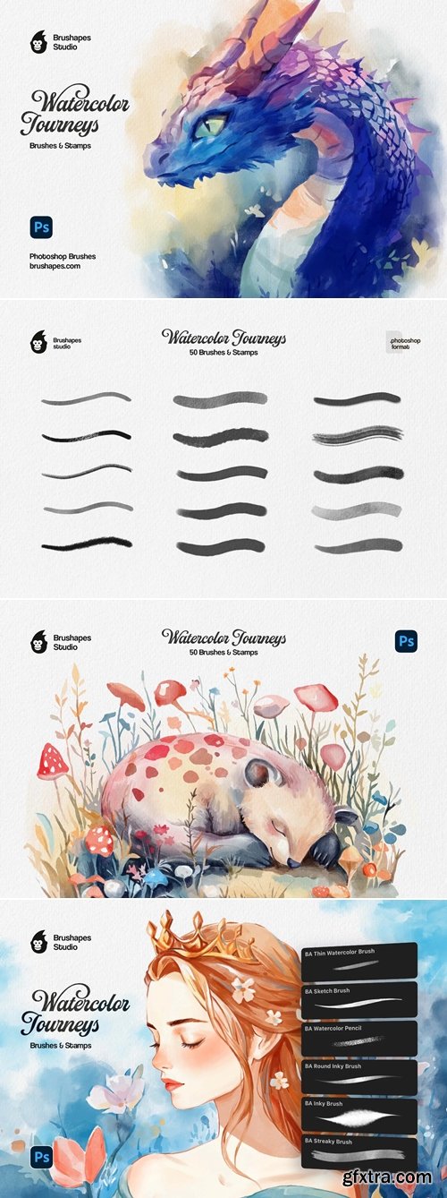 CreativeMarket - Watercolor Brushes 290900181 - ALL Platform